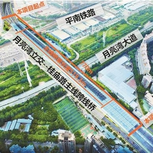 前海樞紐型全互通立交建設進展順利 月亮灣立交-桂廟路主線跨線橋工程實施鋼箱梁架設 ...