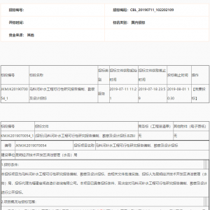 馬料河補水工程可行性研究報告編制、勘察及設(shè)計招標公告