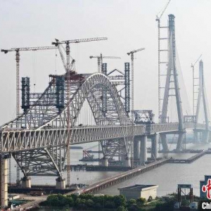 常泰長江大橋將在5月底實現全橋合龍