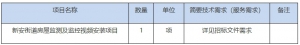 新安街道房屋監(jiān)測及監(jiān)控視頻安裝項目公開招標公告