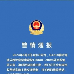 雅康高速公路隧間橋垮塌 有車輛掉墜