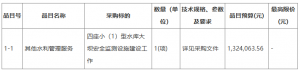 四座小（1）型水庫大壩安全監測設施建設工作招標公告