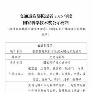 2025年度國家科學技術獎擬提名項目公示
